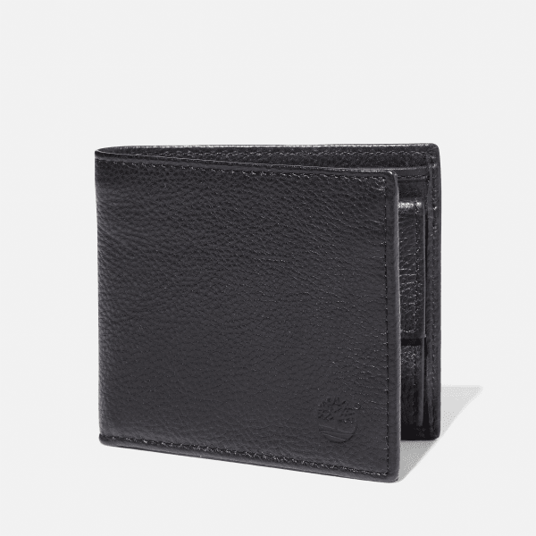 Timberland - Kennebunk Bifold Leather Wallet with Coin Pocket for Men in Black