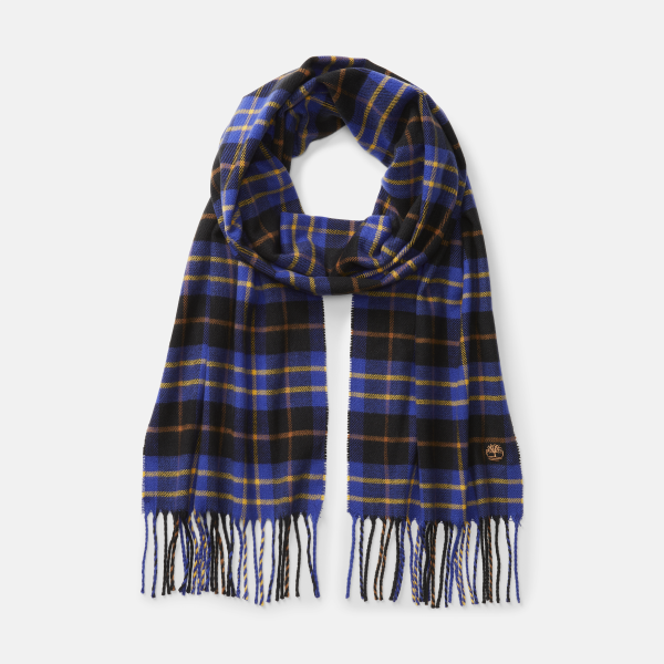 Timberland - Cape Neddick Check Scarf with Gift Box for Men in Blue