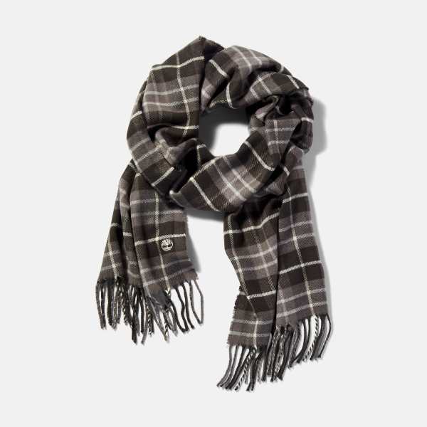 Timberland - Cape Neddick Check Scarf with Gift Box for Men in Grey