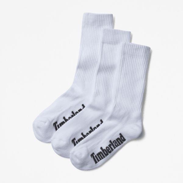 Timberland - 3-Pack Stratham Core Sport halfhoge sokken voor heren in wit