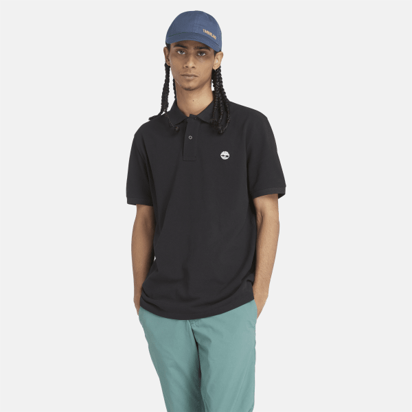 Timberland - Millers River Pique Polo Shirt for Men in Black