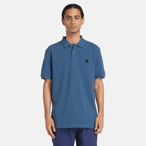 Timberland - Millers River Pique Polo Shirt for Men in Blue
