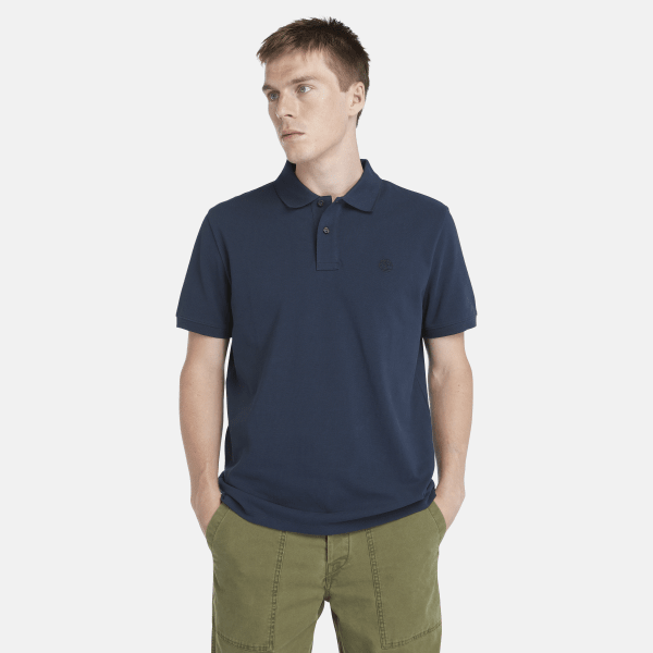 Timberland - Millers River Pique Polo Shirt for Men in Navy