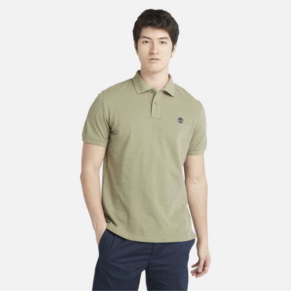 Timberland - Millers River Piqué Polo Shirt for Men in Light Green