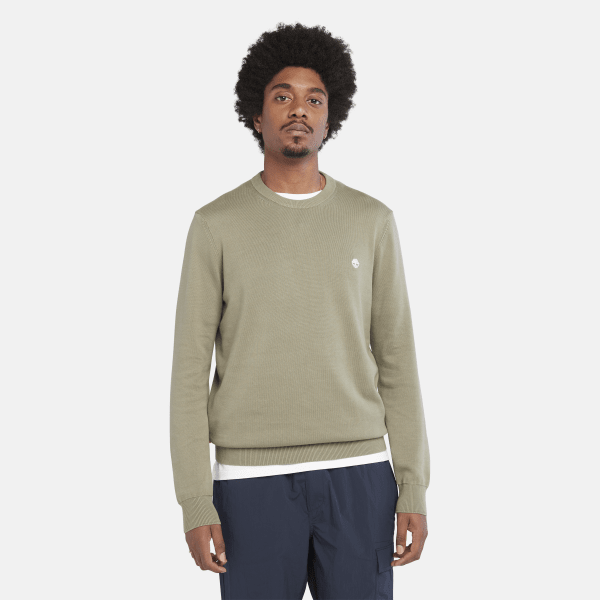 Timberland - Williams River Crewneck Sweater for Men in Light Green