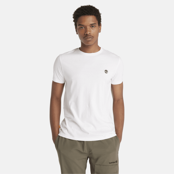 Timberland - T-shirt coupe slim Dunstan River pour homme en blanc