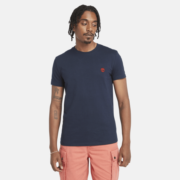 Timberland - T-shirt coupe slim Dunstan River pour homme en bleu marine
