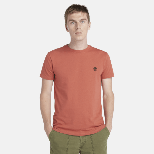 Timberland T-shirt Dunstan River Para Homem Em Vermelho Vermelho