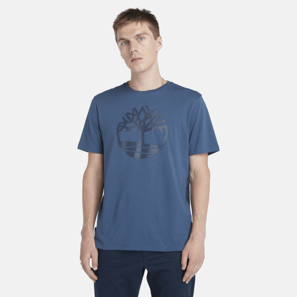 Timberland - T-shirt con Logo ad Albero Kennebec River da Uomo in blu