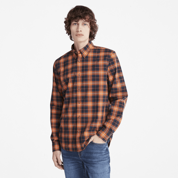 Timberland - Eastham River Stretch Checked Shirt for Men in Brown
