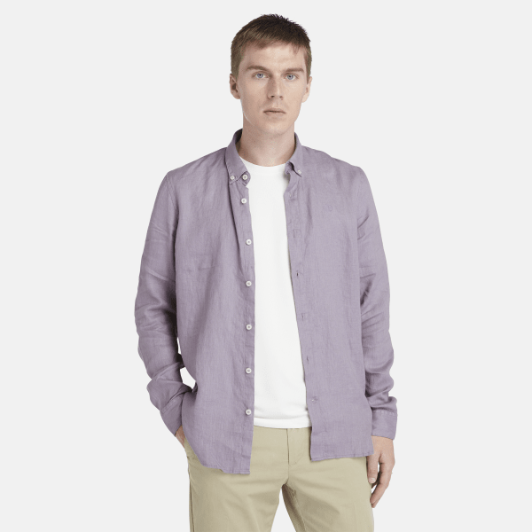 Timberland - Mill Brook Linen Shirt for Men in Purple