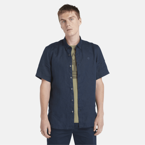 Timberland - Mill Brook Linnen Overhemd voor heren in marineblauw