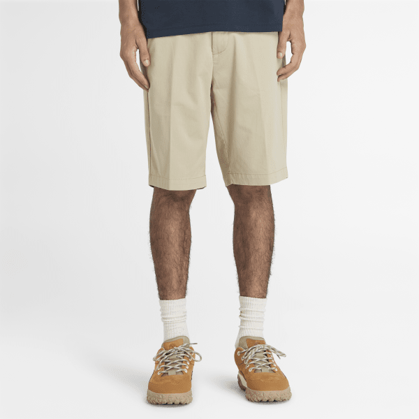Timberland Pantalones Cortos Chinos De Sarga Elástica Para Hombre En Beis Beis