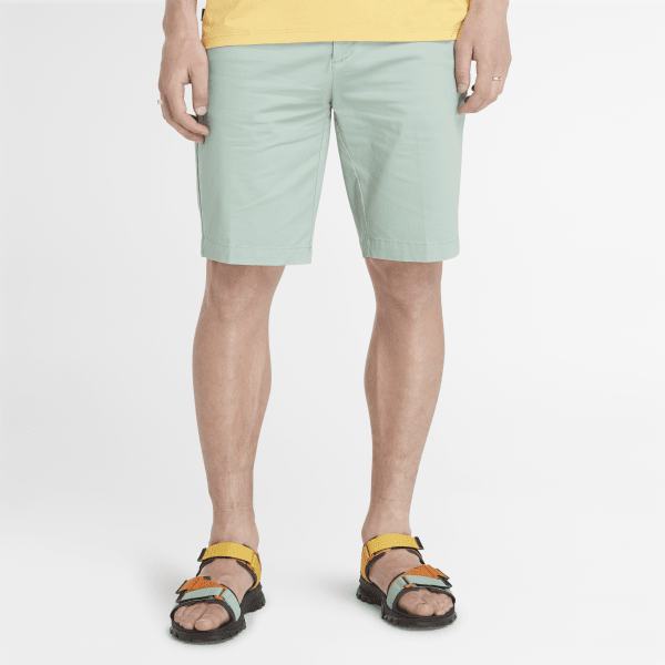 Timberland - Shorts Chino in Twill Elasticizzato da Uomo in verde pastello