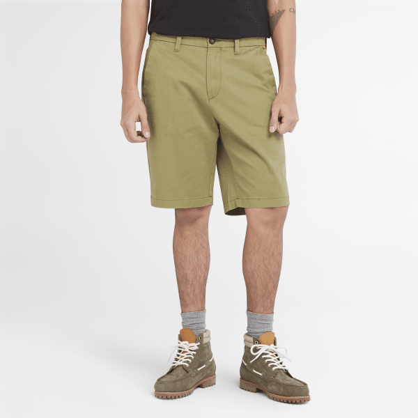 Timberland - Squam Lake Stretch Chino Shorts for Men in Dark Green