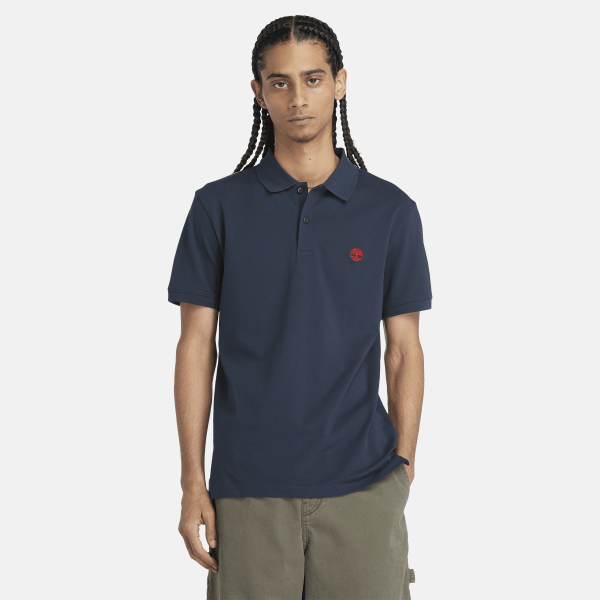 Timberland - Polo stretch Merrymeeting River pour homme en bleu marine