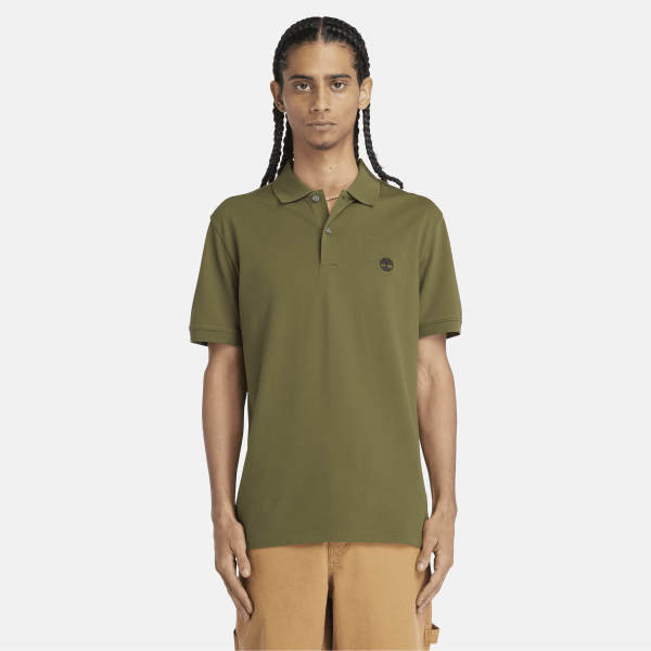 Timberland - Polo stretch Merrymeeting River pour homme en vert