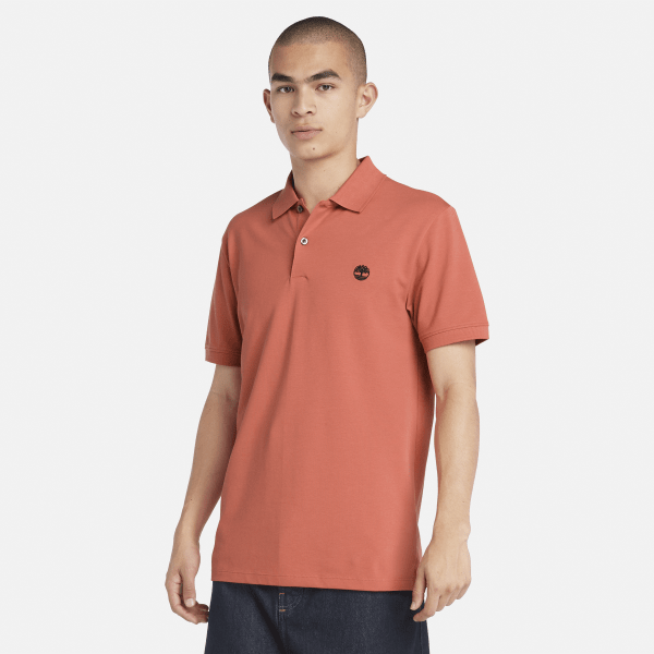 Timberland - Merrymeeting River Stretch Polo Shirt for Men in Light Orange
