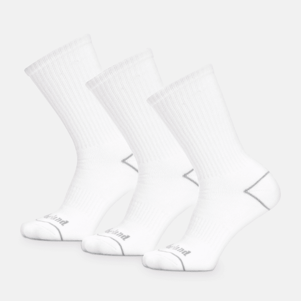 Timberland - 3 Pair Pack Bowden Crew Socks in White