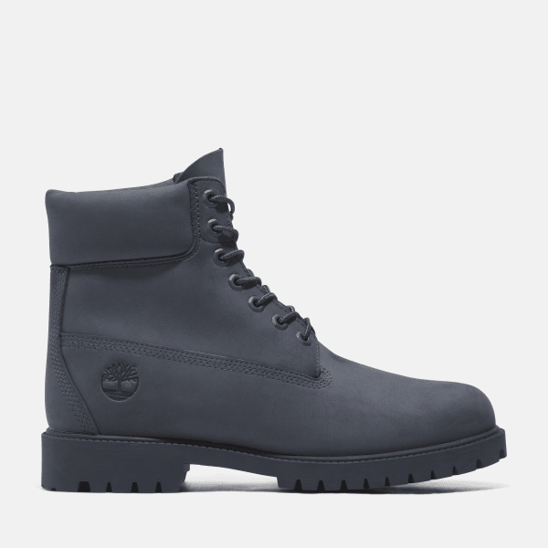 Timberland - Timberland Heritage 6 Inch Lace-Up Waterproof Boot for Men in Dark Blue Nubuck