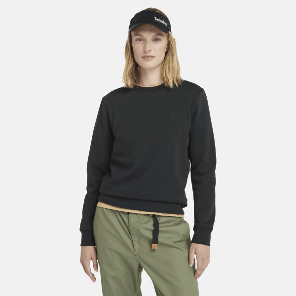 Timberland - Sweatshirt mit Rundhalsausschnitt und gebürstetem Rücken für Damen in Schwarz