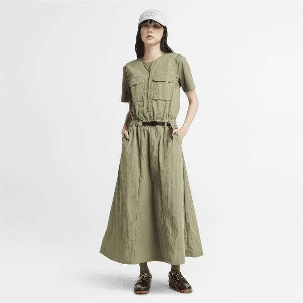 Timberland - Vestido de verano de estilo militar para mujer en verde