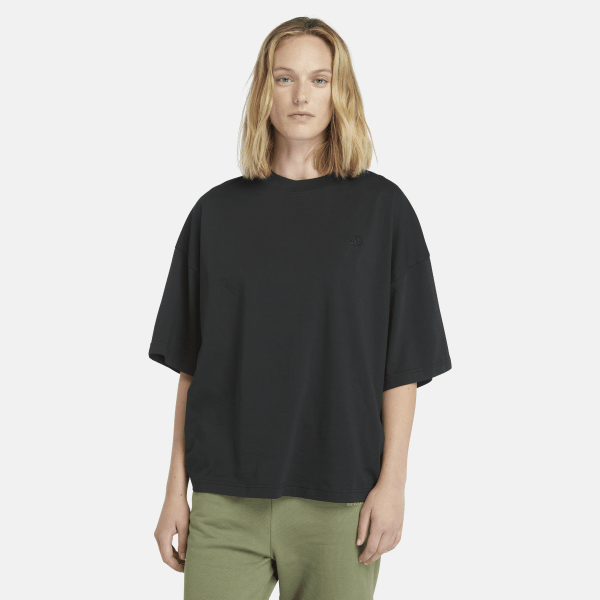 Timberland Camiseta Extragrande Para Mujer En Negro Color Negro