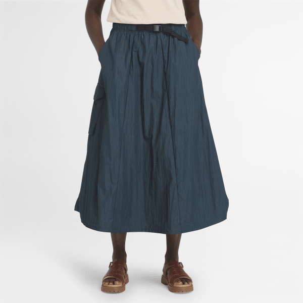 Timberland - Falda Summer Utility de tejido arrugado para mujer en azul marino