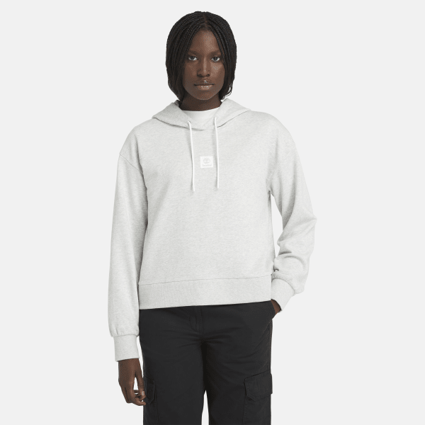 Timberland - Sudadera de rizo con capucha para mujer en gris claro