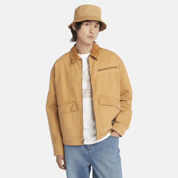 Timberland - Washed Canvas Jacket for Men in Dark Yellow