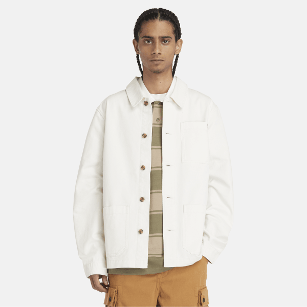 Timberland - Washed Canvas Chore Jacket for Men in White