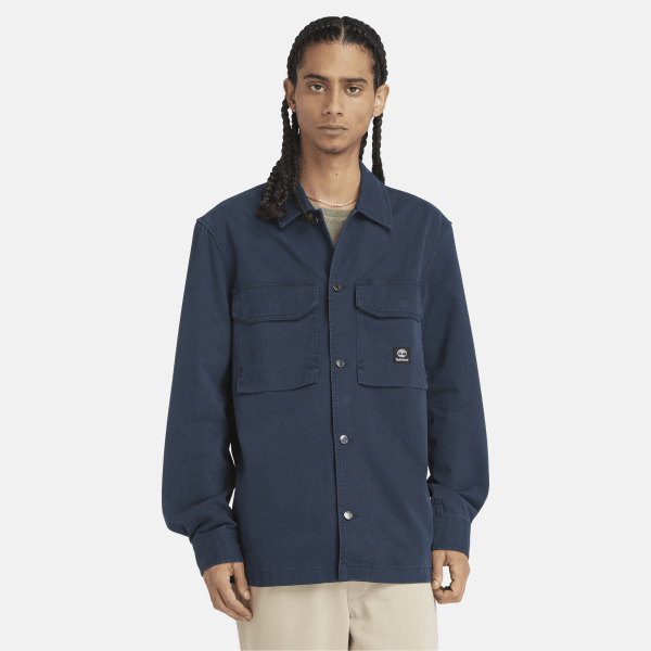 Timberland - Washed-look Overshirt for Men in Dark Blue