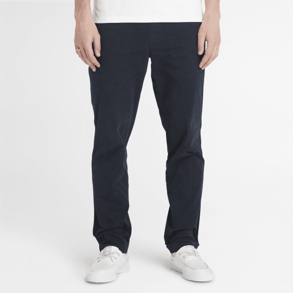 Timberland - Pantalon de survêtement teint en pièce en popeline pour homme en bleu marine