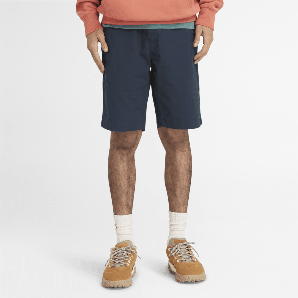 Timberland - Pantalones cortos chinos de popelina para hombre en azul marino
