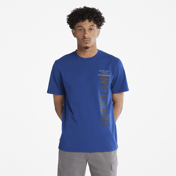 Timberland - T-shirt à logo latéral pour homme en bleu
