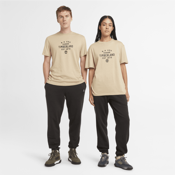 Timberland - Grafik-T-Shirt in Beige