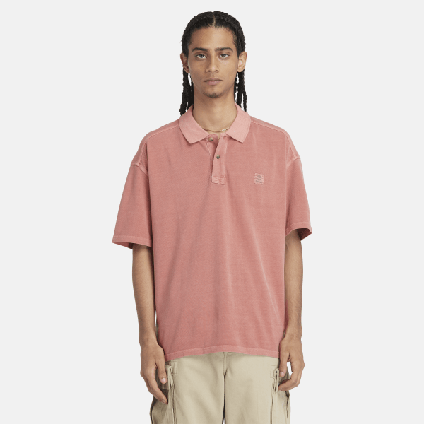 Timberland - Polo Garment Dyed da Uomo in rosso
