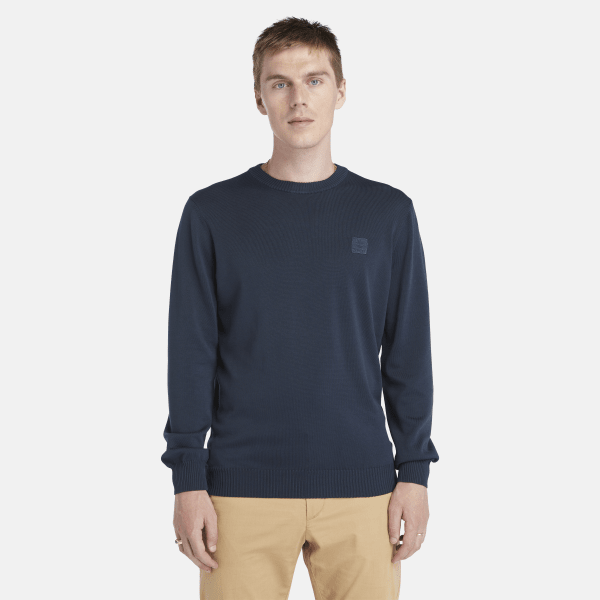 Timberland - Stückgefärbter Pullover für Herren in Navyblau
