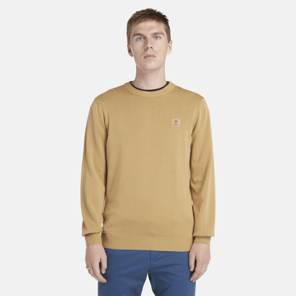 Timberland - Achteraf geverfde sweater voor heren in donkergeel