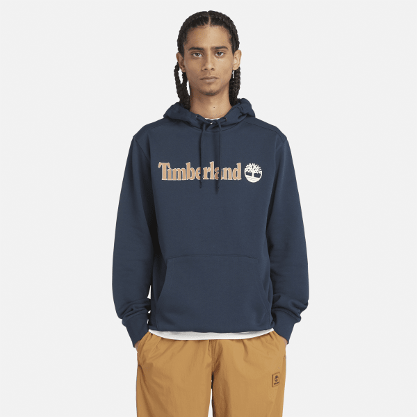 Timberland - Linear Logo Hoodie for Men in Navy