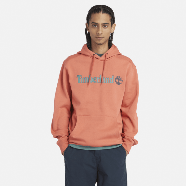 Timberland - Linear Logo Hoodie for Men in Red