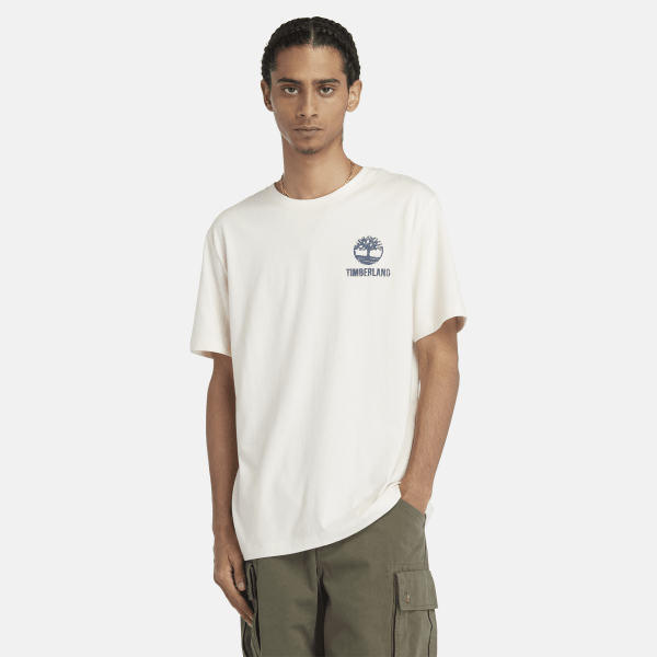 Timberland - T-shirt con Grafica non Tinta da Uomo in tessuto non tinto