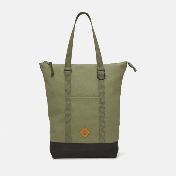 Timberland - Canvas and Leather Tote Backpack in Green