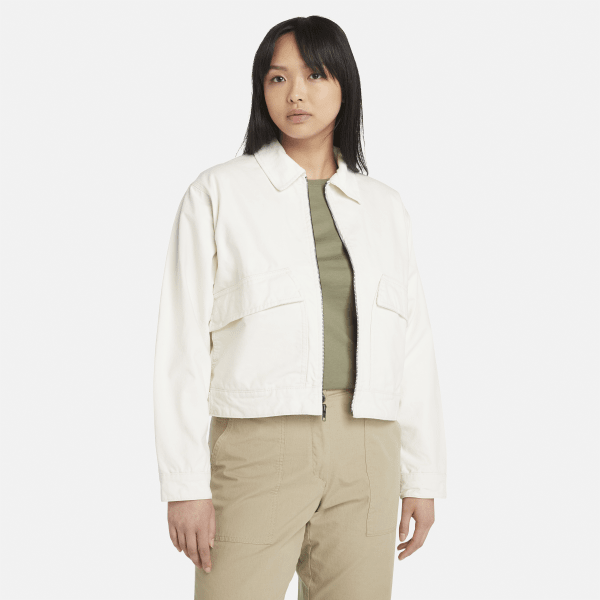 Timberland - Strafford Jacke aus gewaschenem Canvas für Damen in Weiß