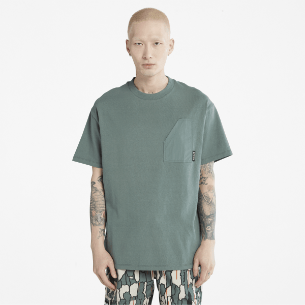 Timberland - T-shirt da Uomo con Tasca Progressive Utility in verde