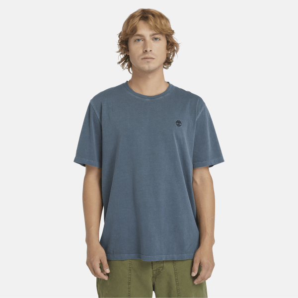 Timberland - Stückgefärbtes T-Shirt für Herren in Navyblau