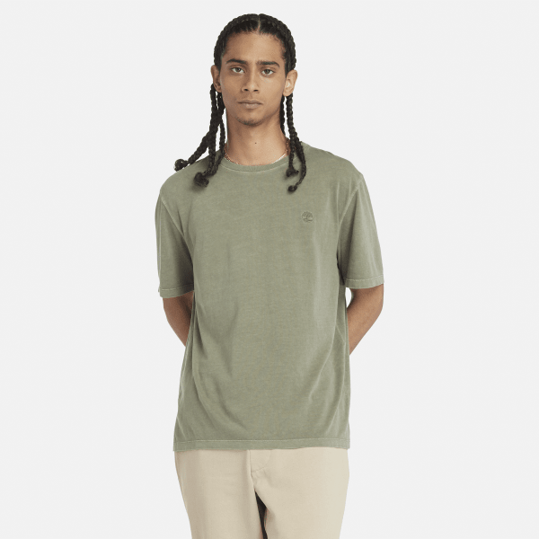 Timberland - Camiseta teñida en prenda para hombre en verde