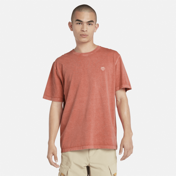 Timberland - Garment-dyed T-shirt voor heren in lichtoranje