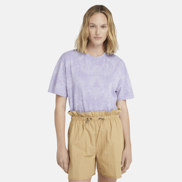 Timberland - T-shirt tye & dye pour femme en violet