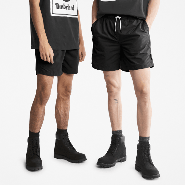 Timberland - Unisex Windbreaker Shorts in Schwarz
